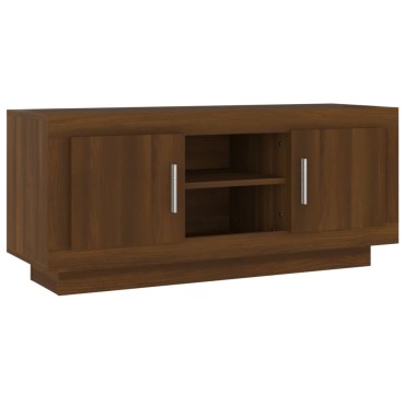 vidaXL Έπιπλο Τηλεόρασης Καφέ Δρυς 102x35x45cm από Επεξεργ. Ξύλο