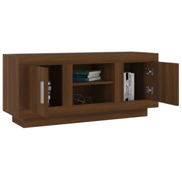 vidaXL Έπιπλο Τηλεόρασης Καφέ Δρυς 102x35x45cm από Επεξεργ. Ξύλο