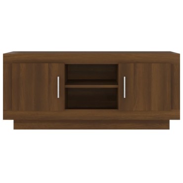 vidaXL Έπιπλο Τηλεόρασης Καφέ Δρυς 102x35x45cm από Επεξεργ. Ξύλο