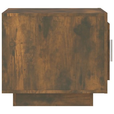 vidaXL Τραπεζάκι Σαλονιού Καπνιστή Δρυς 51x50x45cm Επεξεργασμένο Ξύλο 1 τεμ.