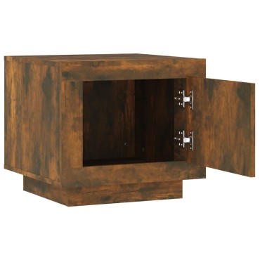 vidaXL Τραπεζάκι Σαλονιού Καπνιστή Δρυς 51x50x45cm Επεξεργασμένο Ξύλο 1 τεμ.