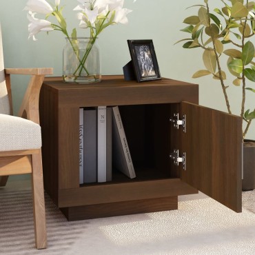 vidaXL Τραπεζάκι Σαλονιού Καφέ Δρυς 51x50x45cm από Επεξεργ. Ξύλο 1 τεμ.