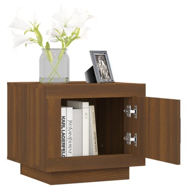 vidaXL Τραπεζάκι Σαλονιού Καφέ Δρυς 51x50x45cm από Επεξεργ. Ξύλο 1 τεμ.