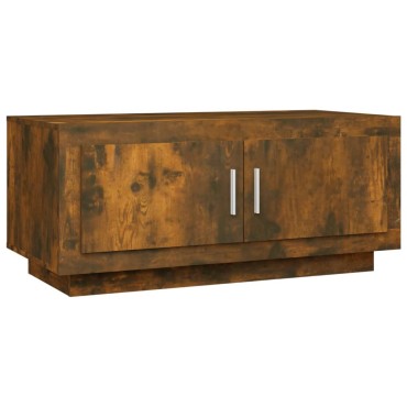 vidaXL Τραπεζάκι Σαλονιού Καπνιστή Δρυς 102x50x45cm από Επεξεργ. Ξύλο 1 τεμ.