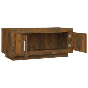 vidaXL Τραπεζάκι Σαλονιού Καπνιστή Δρυς 102x50x45cm από Επεξεργ. Ξύλο 1 τεμ.