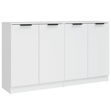 vidaXL Ντουλάπια 2 τεμ. άσπρο 60x30x70cm Επεξεργασμένο Ξύλο