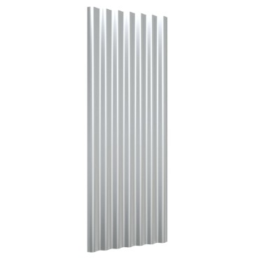 vidaXL Πάνελ Οροφής 12 τεμ. Ασημί 100x36 εκ. Ατσάλινα με Ηλεκτρ. Βαφή