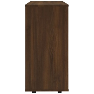 vidaXL Ντουλάπι Με Ροδάκια Καφέ Δρυς 60x35x75cm Επεξεργ. Ξύλο 1 τεμ.