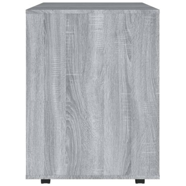 vidaXL Ντουλάπι Με Ροδάκια Γκρι Sonoma 60x53x72cm Επεξεργ. Ξύλο 1 τεμ.