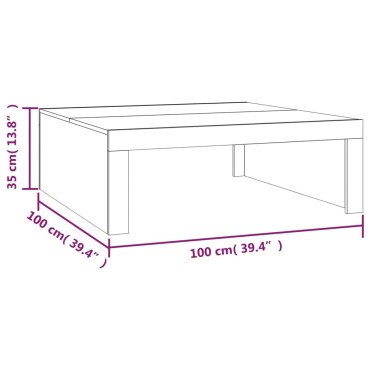 vidaXL Τραπεζάκι Σαλονιού Γκρι Sonoma 100x100x35cm Επεξεργασμένο Ξύλο 1 τεμ.