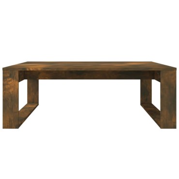 vidaXL Τραπεζάκι Σαλονιού Καπνιστή Δρυς 100x100x35cm Επεξεργ. Ξύλο 1 τεμ.