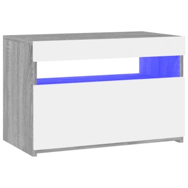 vidaXL Έπιπλο Τηλεόρασης με LED Γκρι Sonoma 60x35x40cm
