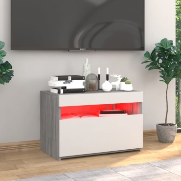 vidaXL Έπιπλο Τηλεόρασης με LED Γκρι Sonoma 60x35x40cm