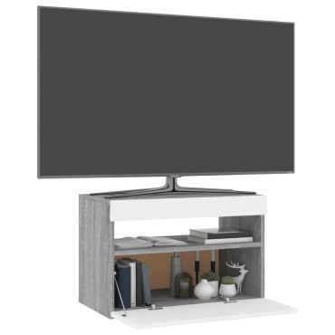 vidaXL Έπιπλο Τηλεόρασης με LED Γκρι Sonoma 60x35x40cm