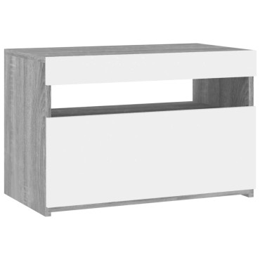 vidaXL Έπιπλο Τηλεόρασης με LED Γκρι Sonoma 60x35x40cm