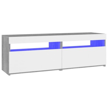 vidaXL Έπιπλα Τηλεόρασης με LED 2 τεμ. Γκρι Sonoma 60x35x40cm