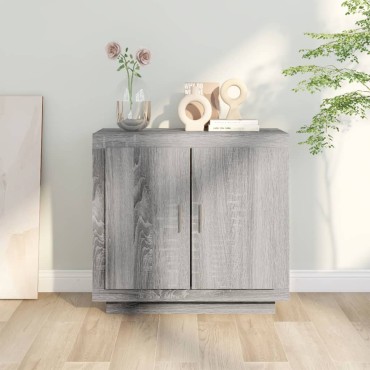 vidaXL Ντουλάπι Γκρι Sonoma 80x40x75cm από Επεξεργασμένο Ξύλο 1 τεμ.