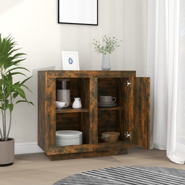 vidaXL Μπουφές Καπνιστή Δρυς 80x40x75cm 1 τεμ.