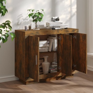 vidaXL Ντουλάπι Καπνιστή Δρυς 92x35x75cm από Επεξεργασμένο Ξύλο 1 τεμ.