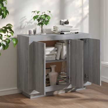 vidaXL Ντουλάπι Γκρι Sonoma 92x35x75cm από Επεξεργασμένο Ξύλο 1 τεμ.