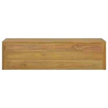 vidaXL Έπιπλο Μπάνιου Επιτοίχιο 110x45x30cm από Μασίφ Ξύλο Teak 1 τεμ.