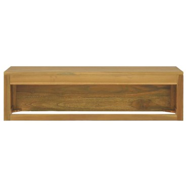 vidaXL Έπιπλο Μπάνιου Επιτοίχιο 110x45x30cm από Μασίφ Ξύλο Teak 1 τεμ.