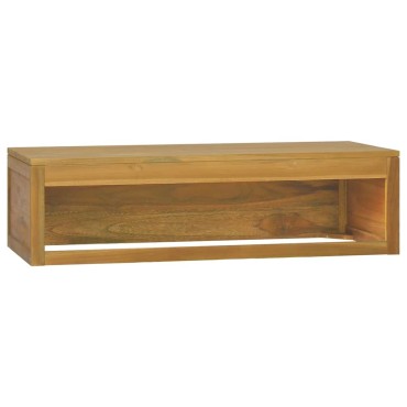 vidaXL Έπιπλο Μπάνιου Επιτοίχιο 110x45x30cm από Μασίφ Ξύλο Teak 1 τεμ.