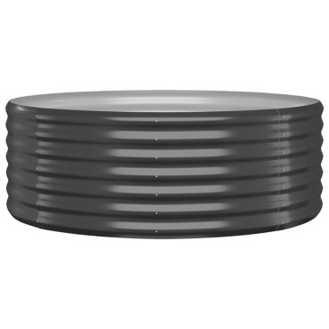 vidaXL Ζαρντινιέρα Ανθρακί 100x100x36εκ Ατσάλι με Ηλεκτρ. Βαφή Πούδρας