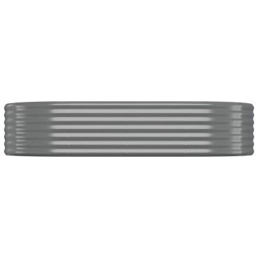 vidaXL Ζαρντινιέρα Γκρι 175x100x36 εκ. Ατσάλι με Ηλεκτρ. Βαφή Πούδρας