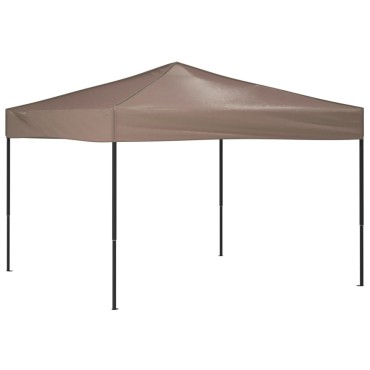 vidaXL Τέντα Εκδηλώσεων Πτυσσόμενη Taupe 3 x 3 μ.