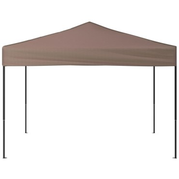 vidaXL Τέντα Εκδηλώσεων Πτυσσόμενη Taupe 3 x 3 μ.