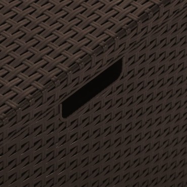 vidaXL Μπαούλο Αποθήκευσης Κήπου Καφέ 60x54x41cm Ρατάν Πολυπρ/νίου 1 τεμ.