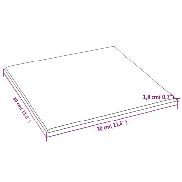 vidaXL Πάνελ Τοίχου 12 τεμ. Μαύρα 30 x 30 εκ. 1,08 μ² Βελούδινα
