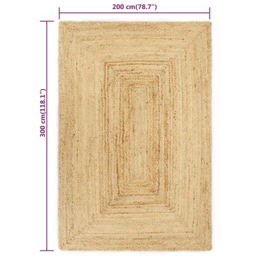 vidaXL Χαλί Χειροποίητο 200x300cm από Γιούτα