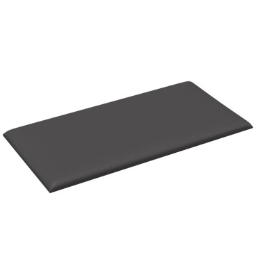 vidaXL Πάνελ Τοίχου 12 τεμ. Γκρι 30 x 15 εκ. 0,54 μ² Συνθετικό Δέρμα