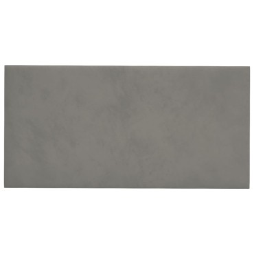 vidaXL Πάνελ Τοίχου 12 τεμ. Ανοιχτό Γκρι 30x15 εκ. 0,54 μ² Βελούδινα