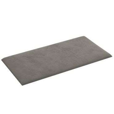 vidaXL Πάνελ Τοίχου 12 τεμ. Ανοιχτό Γκρι 30x15 εκ. 0,54 μ² Βελούδινα