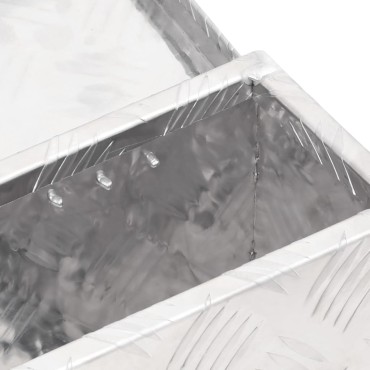 vidaXL Κουτί Αποθήκευσης Ασημί 50x15x20,5 εκ. από Αλουμίνιο