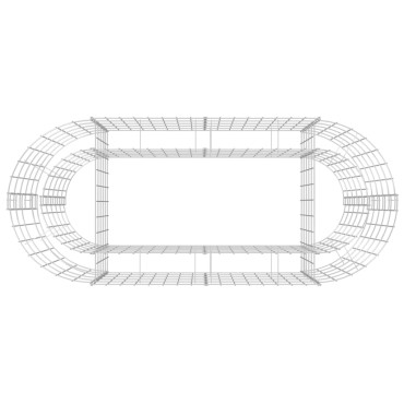 vidaXL Συρματοκιβώτιο-Γλάστρα Υπερυψωμένη 120x50x50 εκ. Γαλβαν. Ατσάλι