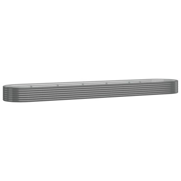 vidaXL Ζαρντινιέρα Γκρι 507x100x36 εκ. Ατσάλι με Ηλεκτρ. Βαφή Πούδρας