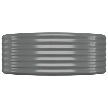 vidaXL Ζαρντινιέρα Γκρι 507x100x36 εκ. Ατσάλι με Ηλεκτρ. Βαφή Πούδρας