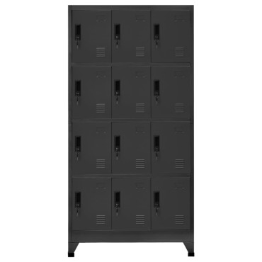 vidaXL Φοριαμός Ανθρακί 90x45x180cm Ατσάλινος 1 τεμ.
