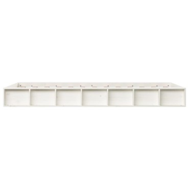 vidaXL Πλαίσιο Κρεβατιού Λευκό 75x190cm Μασίφ Ξύλο Small Single 1 τεμ. - Μονό