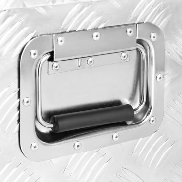 vidaXL Κουτί Αποθήκευσης Ασημί 80 x 39 x 30 εκ. από Αλουμίνιο