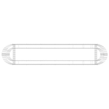 vidaXL Συρματοκιβώτιο-Γλάστρα Υπερυψωμένη 260x50x50 εκ. Γαλβαν. Ατσάλι