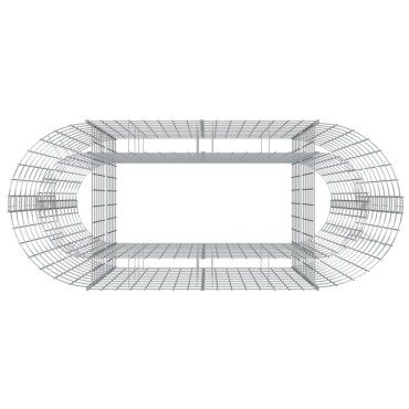 vidaXL Συρματοκιβώτιο-Γλάστρα Υπερυψωμένη 120x50x100 εκ Γαλβαν. Ατσάλι