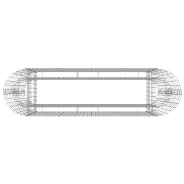 vidaXL Συρματοκιβώτιο-Γλάστρα Υπερυψωμένη 190x50x100 εκ Γαλβαν. Ατσάλι