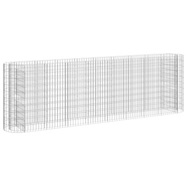 vidaXL Συρματοκιβώτιο-Γλάστρα Υπερυψωμένη 330x50x100 εκ Γαλβαν. Ατσάλι