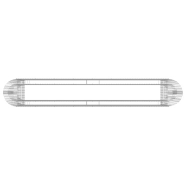 vidaXL Συρματοκιβώτιο-Γλάστρα Υπερυψωμένη 330x50x100 εκ Γαλβαν. Ατσάλι