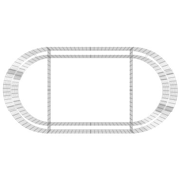 vidaXL Συρματοκιβώτιο-Γλάστρα Υπερυψωμένη 200x100x50 εκ Γαλβαν. Ατσάλι